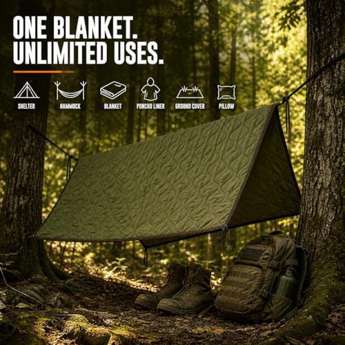 USGI Industries camo camping woobie blanket — photo 4