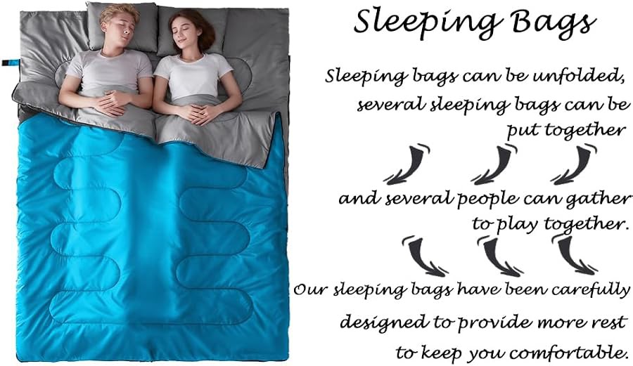 XL double waterproof adult sleeping bag — photo 5