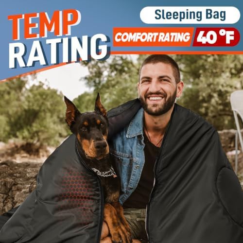 Black rectangular four season sleeping bag — photo 4