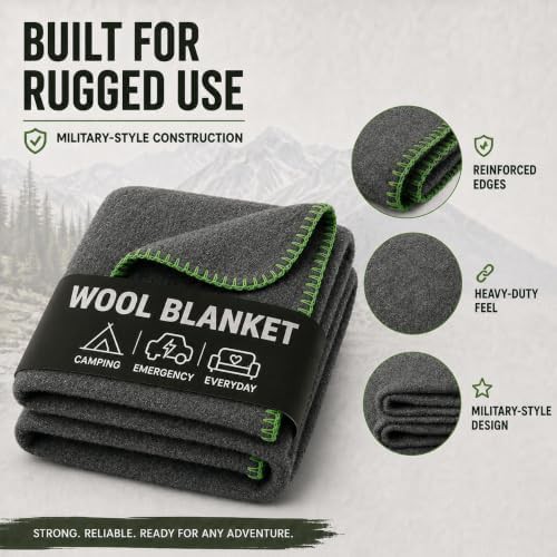 JMR wool military throw grey — photo 3