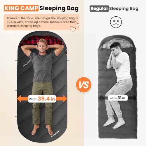 Extra Tall Flannel Lined Hooded Sleeping Bag — photo 3