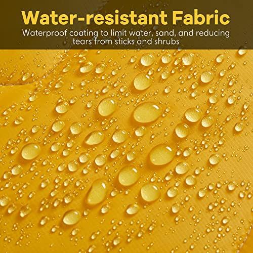 Waterproof puffy camping blanket in yellow — photo 5