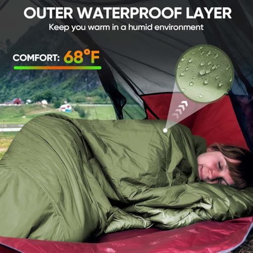 Green Four Season Waterproof Sleeping Bag — photo 5