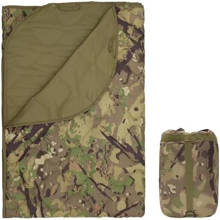 Camo waterproof poncho liner camping blanket