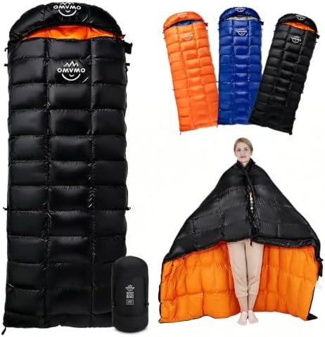 OMVMO rectangular down sleeping bag 15 degree