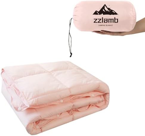 Cherry pink compact camping blanket for kids