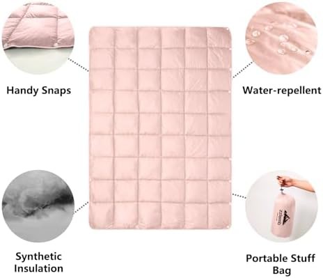 Cherry pink compact camping blanket for kids — photo 4