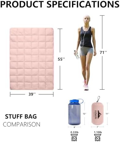 Cherry pink compact camping blanket for kids — photo 5
