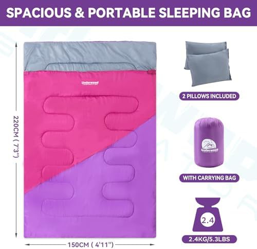 Lightweight three season double sleeping bag — photo 3
