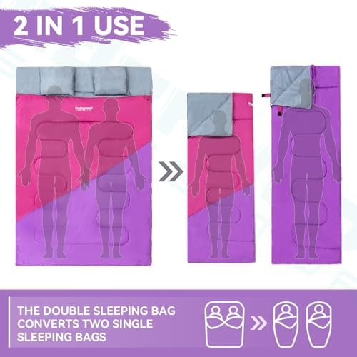 Lightweight three season double sleeping bag — photo 4