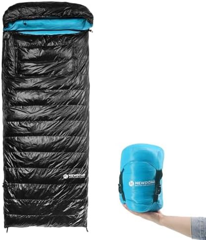 Wearable down hooded rectangular sleeping bag