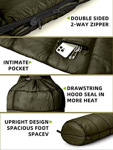 Extreme season mummy sleeping bag for adults — photo 5