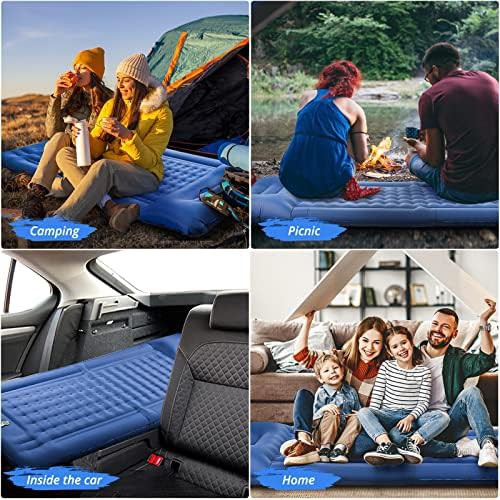 Blue inflatable sleeping pad with built-in pump — photo 5