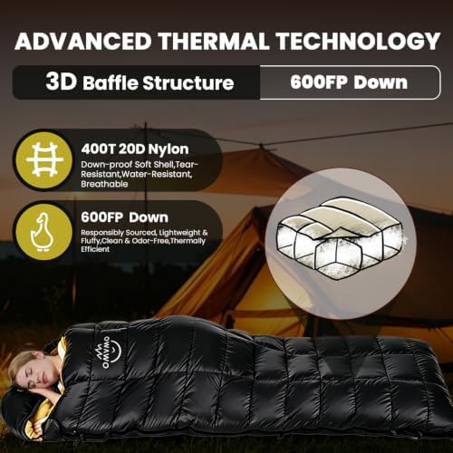 OMVMO rectangular down sleeping bag 20 degree — photo 3