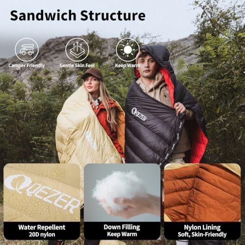 Qezer 600 fill ultralight down sleeping bag — photo 4