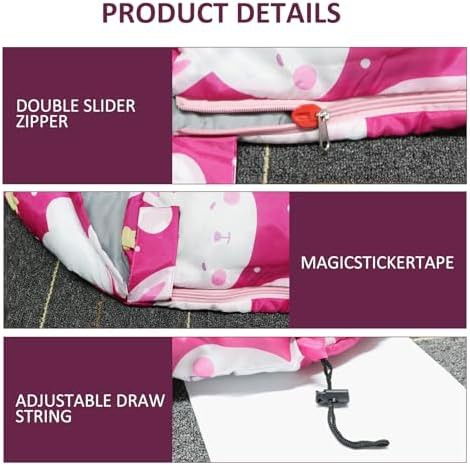 Pink kids lightweight backpacking sleeping bag — photo 5