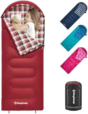 Kids Flannel Lined Three Season Sleeping Bag