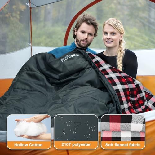 POEPORE double sleeping bag with pillows — photo 4