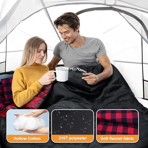 POEPORE flannel double sleeping bag adults — photo 4