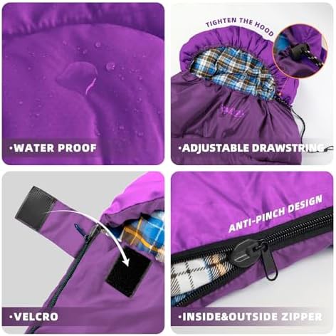 Eggplant and black cold weather sleeping bag — photo 3