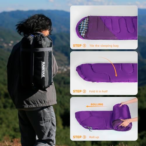 Eggplant and black cold weather sleeping bag — photo 4
