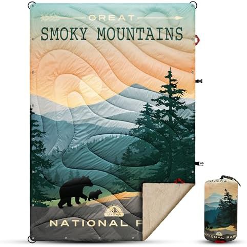 Sherpa puffy wearable outdoor camping blanket