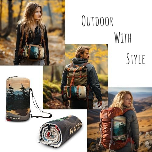 Sherpa puffy wearable outdoor camping blanket — photo 4