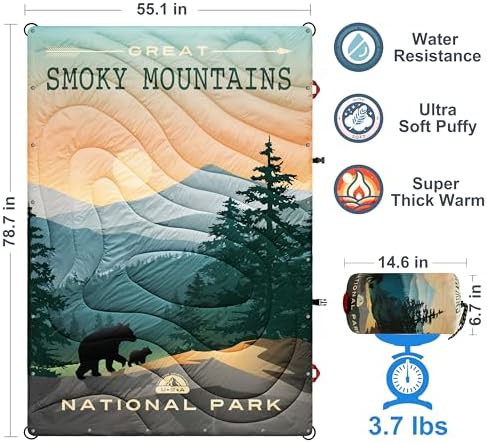 Sherpa puffy wearable outdoor camping blanket — photo 5