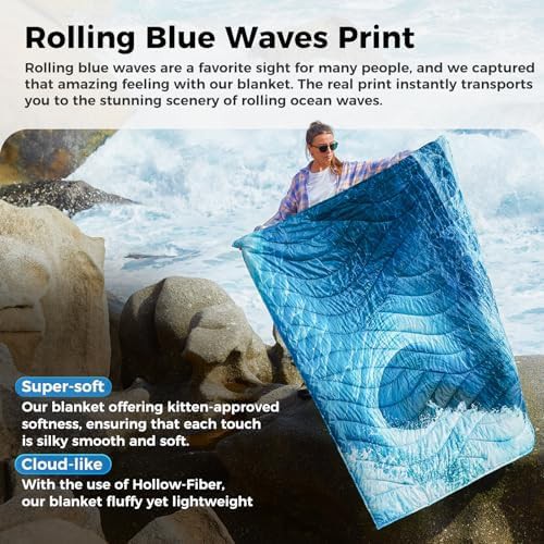 Seawave Printed Wearable Down Alternative Blanket — photo 5