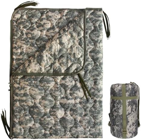 Camo poncho liner survival military blanket
