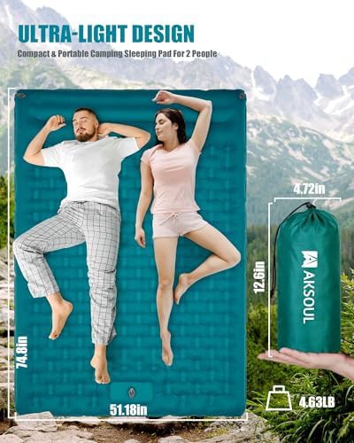 Inflatable double person pad with pump — photo 5