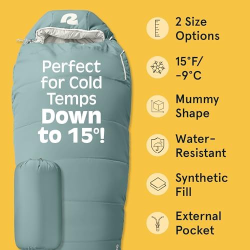 Insulated mummy sleeping bag for cold weather — photo 5