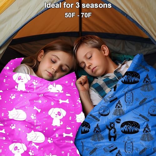 Pink ultralight compact kids sleeping bag — photo 5
