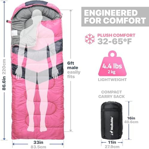 Rectangular three season waterproof sleeping bag — photo 3