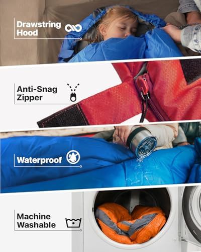 Rectangular three season waterproof sleeping bag — photo 4