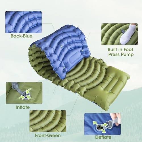 Extra thick self inflating sleeping pad with pump — photo 4