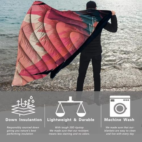 Lightweight down travel camping blanket — photo 3