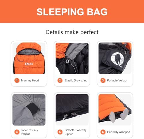 Qezer down all season backpacking sleeping bag — photo 4