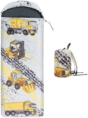 Lightweight three season sleeping bag for kids