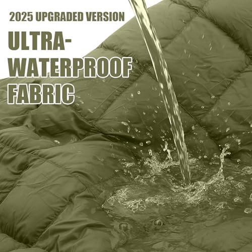HunnmingRe hooded down wearable sleeping bag olive — photo 4