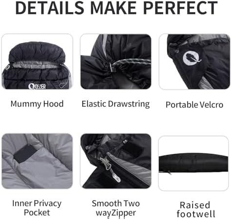 Qezer 600FP cold warm weather sleeping bag — photo 5