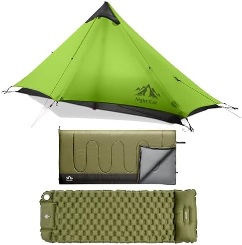 One Person Backpacking Tent and Sleeping Kit