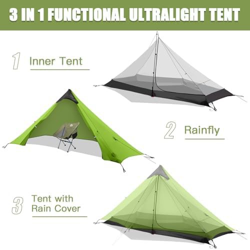 One Person Backpacking Tent and Sleeping Kit — photo 4