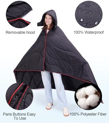 Wearable puffy camping blanket for two — photo 4