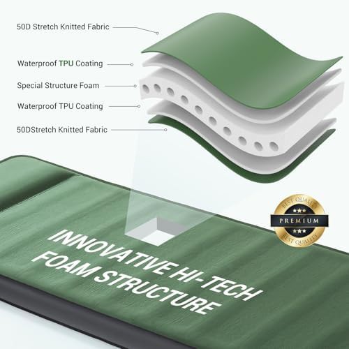 Air and foam self inflating sleeping pad — photo 3