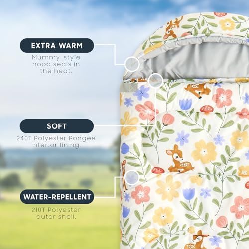 Deer floral cream kids sleeping bag — photo 3