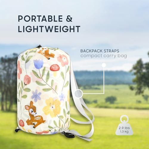 Deer floral cream kids sleeping bag — photo 4