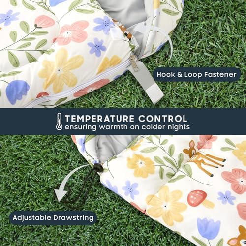 Deer floral cream kids sleeping bag — photo 5