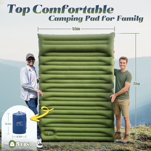 Six inch double foot pump sleeping pad — photo 5