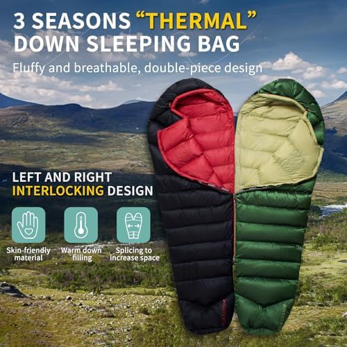 Black Mummy Down Sleeping Bag for Backpacking — photo 5